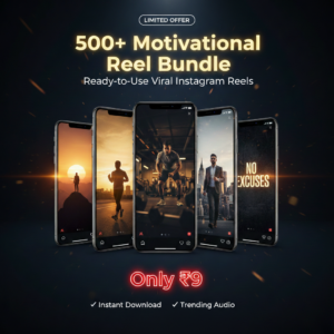 Motivational Instagram Reel Bundle – 500+ Ready-to-Use Reels | Only ₹9